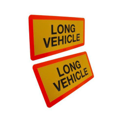 Ženklų rinkinys "LONG VEHICLE" 525x250x1mm, geltona 1 klasė fluorescencinis 36481SET