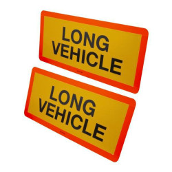 Ženklų rinkinys "LONG VEHICLE" 525x250x1mm, geltona 1 klasė fluorescencinis 36481SET