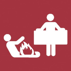 Lipdukas, įspėjamasis ženklas gesinimo antklodė 100x100mm Brady WB250528