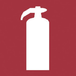 Lipdukas gaisrinės įrangos gesintuvas 200x200mm Brady WB250511