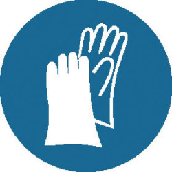 Lipdukas privalomas ženklas AAP pirštinės Ø200mm Brady WB250111