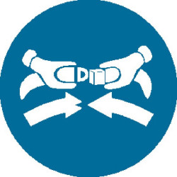 Lipdukas privalomo ženklo transportavimo saugos diržas Ø100mm Brady WB222753