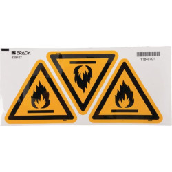 Lipdukas, įspėjamasis gaisro pavojus, 100x100 mm Brady WB829427