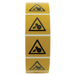Lipdukas, įspėjantis ženklas mašinų pavara 25x25mm Brady WB223339