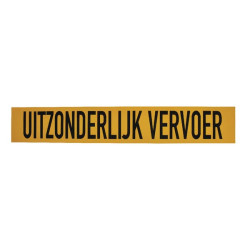 Įspėjamojo lipduko gabenimas: UITZONDERLIJK VERVOER 1000x160mm Mazon WB90104NL