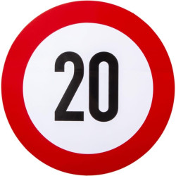 Lipdukas draudžiamojo ženklo greičio apribojimas: 20km/h BF20S