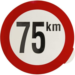 Lipdukas draudžiamojo ženklo greičio apribojimas: 75km/h WB7501