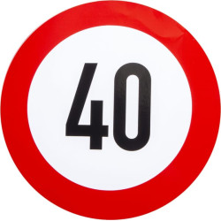Lipdukas draudžiamojo ženklo greičio apribojimas: 40km/h BF40S