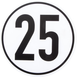 Ženklas 25 km PVC BK25