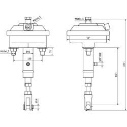 T24 EPL25/60 dviejų stabdžių cilindras BCDT2425