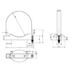Žarnos spaustuko juostos talpykla 310 mm 700204KR