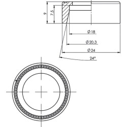 Traukos apykaklė 18mm 97500182