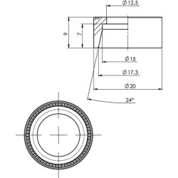 Traukos apykaklė 15mm 97500152