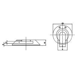 Apvali plastikinė štampo plokštė KSPR408LT