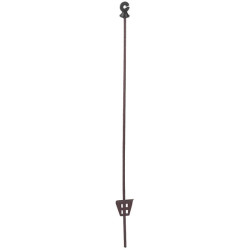 Ovalus plieninis stulpelis 106 cm su žiedu 10vnt 441456P010
