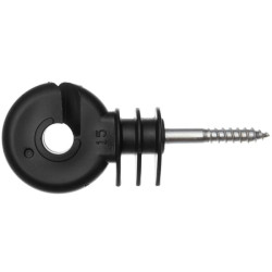 Žiedinis izoliatorius juodas varžto ilgis 40mm Ø6,0mm Trumpas 90 vnt AKO 44316903