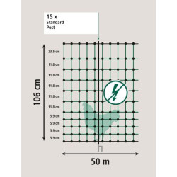 Paukštienos tinklas 106cm 50m SP žalias 292276