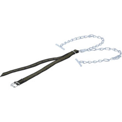 Antkaklis galvijams 130x4cm, su grandine 6mm ir spyruokliniu kabliu 803063KR