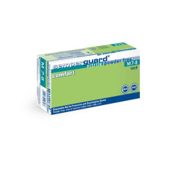 Pirštinės mėlynos vienkartinės Nitrilo gumos 24cm ilgio dydis 7/S Comfort by Semperguard 3000004106