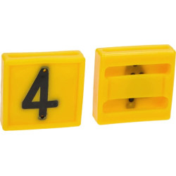 Ženklinimo numeris, Nr.4 geltona 45x45mm 306004FA