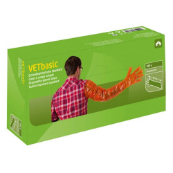 Vienkartinės pirštinės VETbasic 100vnt oranžinės spalvos 15364KER