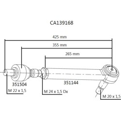 Case - IH CVX1170 CI139168 Vikšro strypas