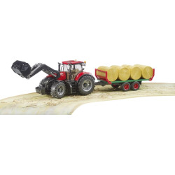 Case IH Optum 300 CVX su priekiniu krautuvu ir priekaba U03198
