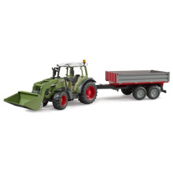 Fendt Vario 211 su priekiniu krautuvu ir savivarčiu priekaba U02182