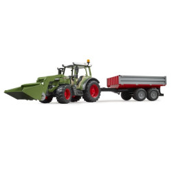 Fendt Vario 211 su priekiniu krautuvu ir savivarčiu priekaba U02182