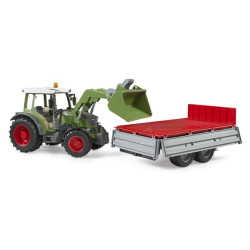 Fendt Vario 211 su priekiniu krautuvu ir savivarčiu priekaba U02182
