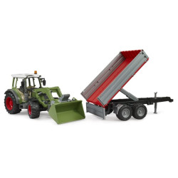 Fendt Vario 211 su priekiniu krautuvu ir savivarčiu priekaba U02182