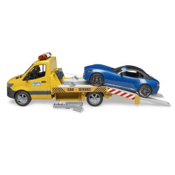 MB Sprinter transporteris su šviesos + garso moduliu ir BRUDER Roadster U02675