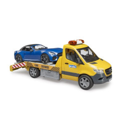 MB Sprinter transporteris su šviesos + garso moduliu ir BRUDER Roadster U02675