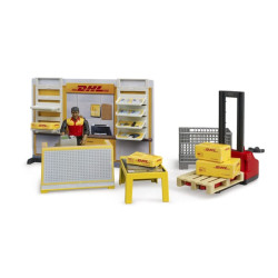 DHL parduotuvė su rankiniu padėklų vežimėliu, bworld U62251