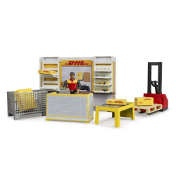 DHL parduotuvė su rankiniu padėklų vežimėliu, bworld U62251