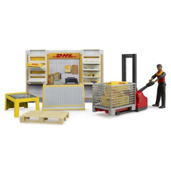 DHL parduotuvė su rankiniu padėklų vežimėliu, bworld U62251