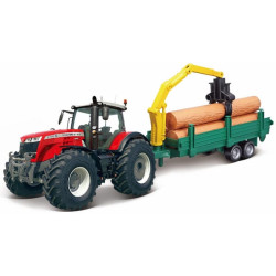 Massey Ferguson 8700 su rąstų priekaba BB1831659