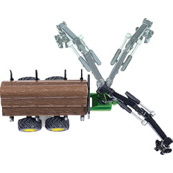 John Deere + rąstų transporteris S01954