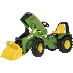 Pedalinis traktorius su priekiniu krautuvu, John Deere 8400R su stabdžiu ir pavaromis, nuo 3 metų amžiaus, Rolly Toys R65107 rol