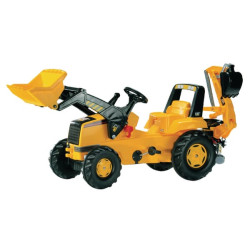 Pedalinis traktorius su priekiniu krautuvu ir ekskavatoriumi, Caterpillar, nuo 3 metų amžiaus, rollyJunior, Rolly Toys R81300