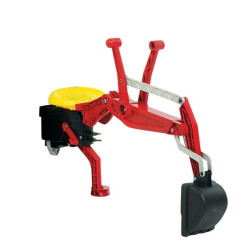 Galinis ekskavatorius, raudonas, nuo 2,5 metų amžiaus, Rolly Toys R40932 rollyBackhoe