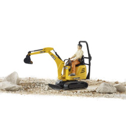 JCB mikroekskavatorius su darbuotoju U62002