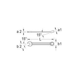Kombinuotas veržliaraktis 7 mm, Gedore SL7XL7