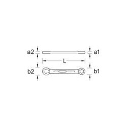 Dvipusis žiedinis veržliaraktis Torx® E14xE18 SLTX4E14E18