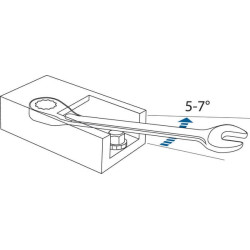 Kombinuotas terkšlinis raktas 16 mm, Gedore SL7UR16