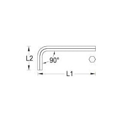 Šešiakampis raktas L formos 17 mm SL4217