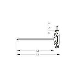 Torx® atsuktuvas T formos rankena T20 SLDT2143KTXT20