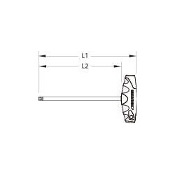 Torx® atsuktuvas T formos rankena T45 SL2142TXT45