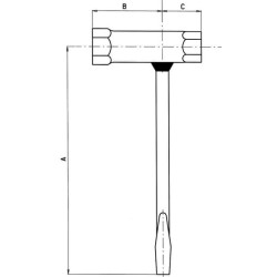 Uždegimo žvakių raktas 17/19 mm FGP015170