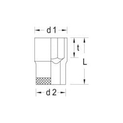 6 pusių 3/8"-11 mm lizdas DP3011